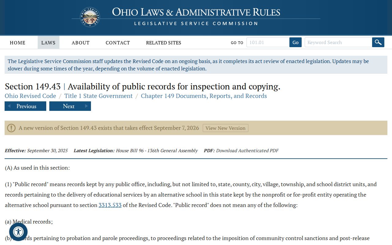 Oxford Township residents directory Ohio Public Records Act