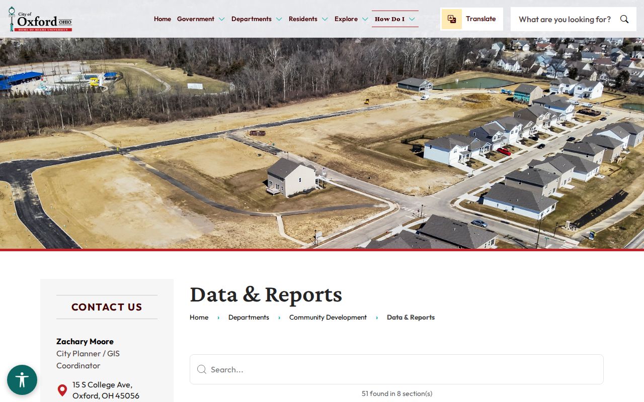 Oxford Township neighbors City Community Development permit reports