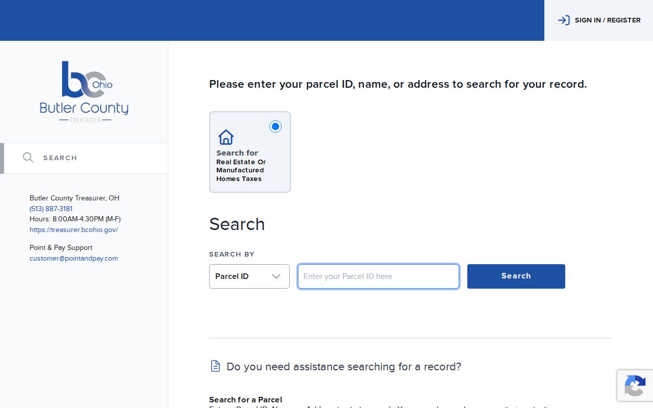 Oxford Township street directory address records Butler County Treasurer tax search