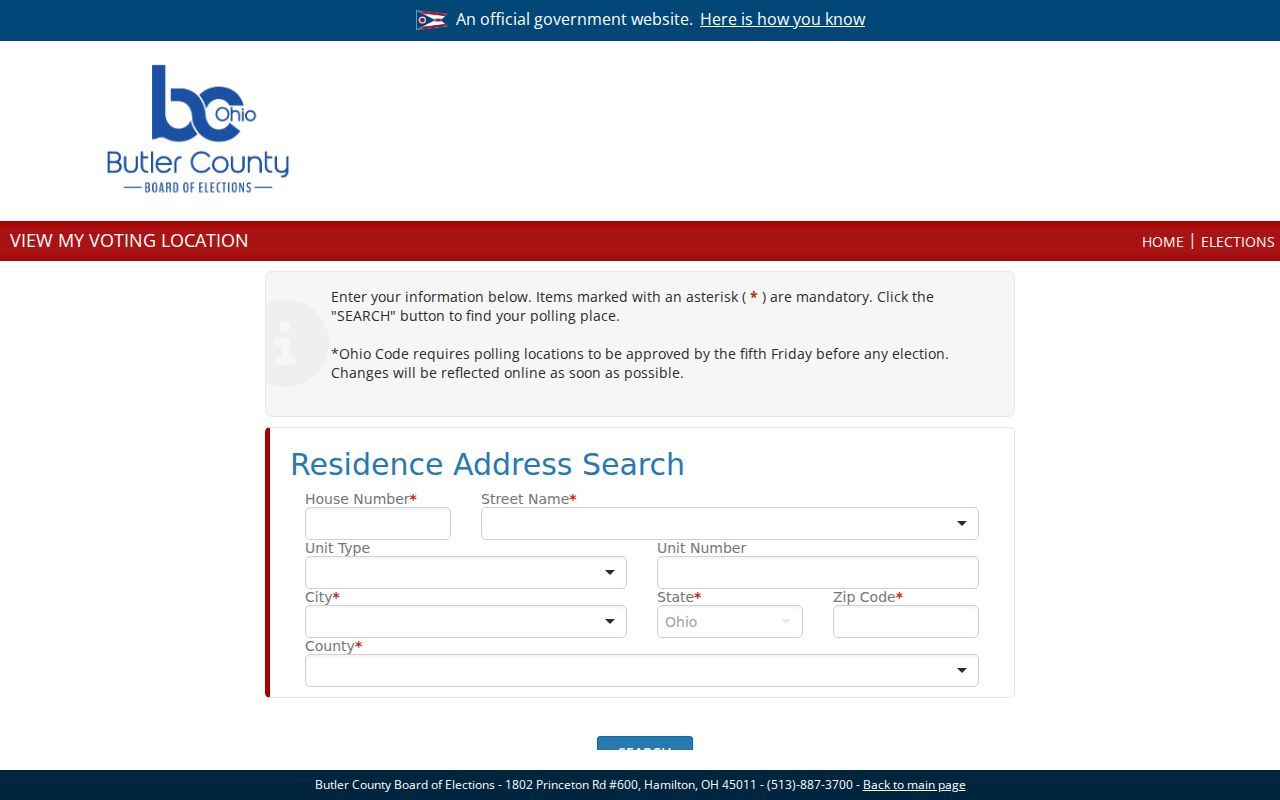 Oxford Township ZIP code directory lookup Butler County polling locator
